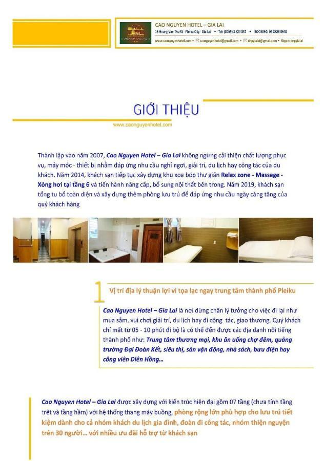 Cao Nguyen Hotel Плей Ку Екстериор снимка
